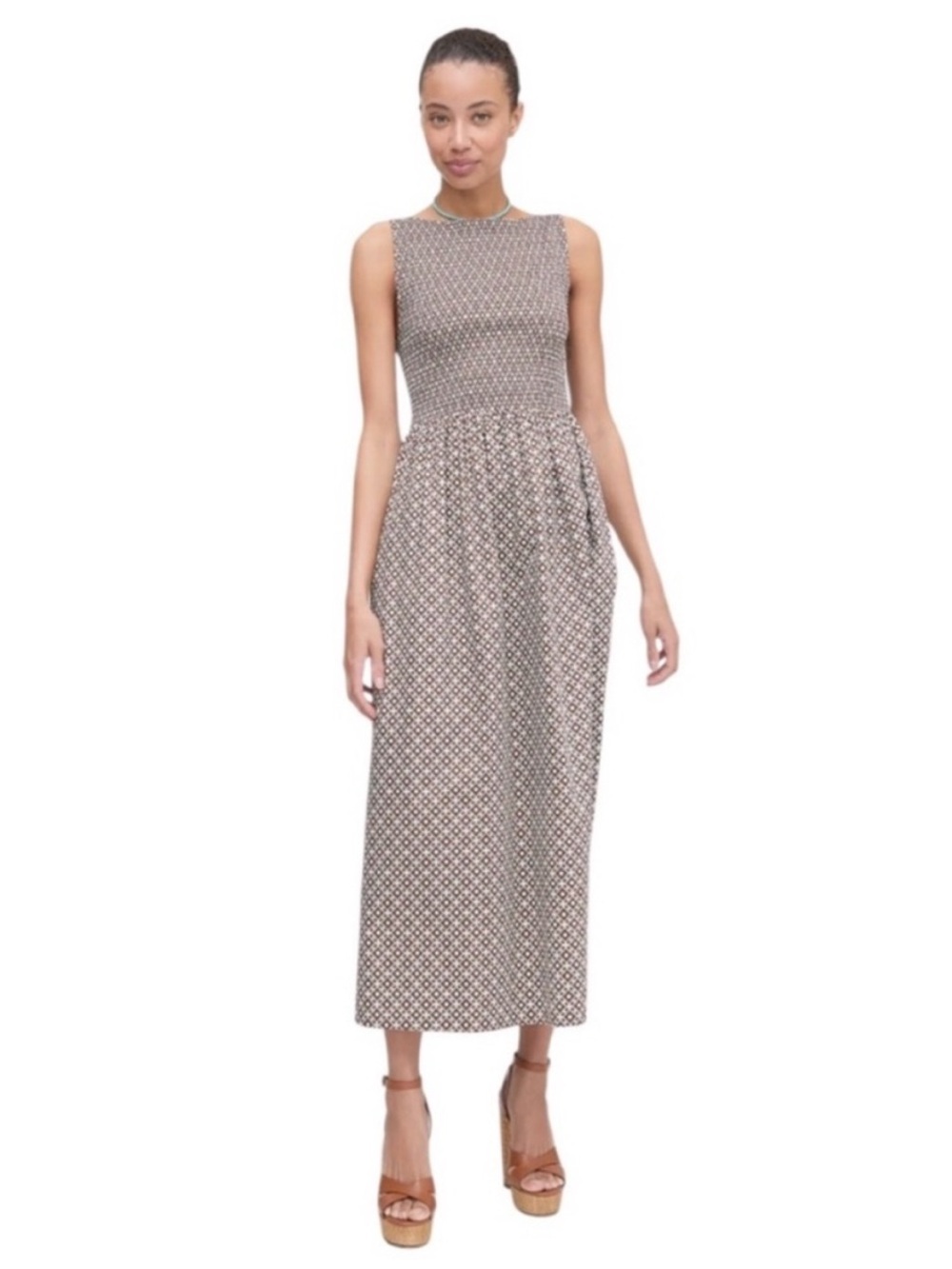 NEW Hill House Cosima Nap dress. Chocolate Circular Lattice. XS. NWT